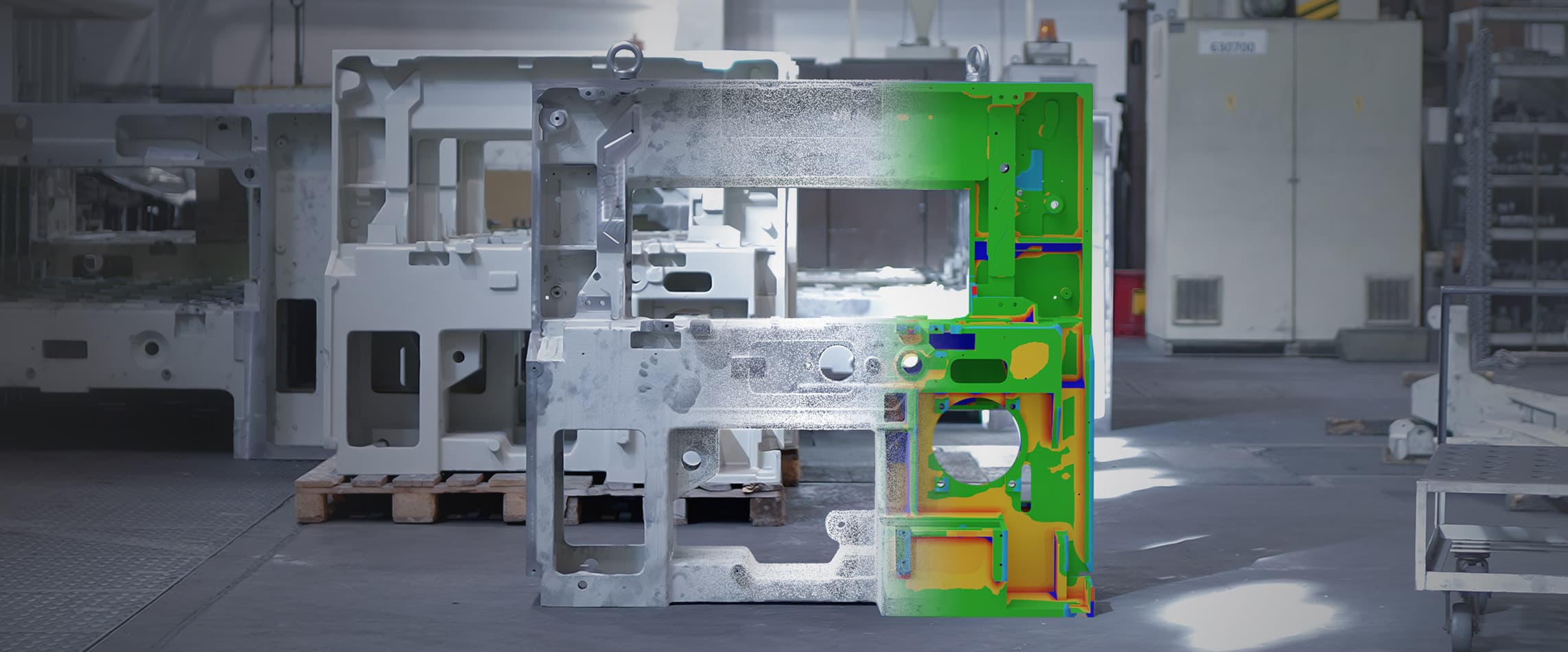 Geomagic Control X Soll ist Vergleich Aufmaßkontrolle von Rohgussteilen
