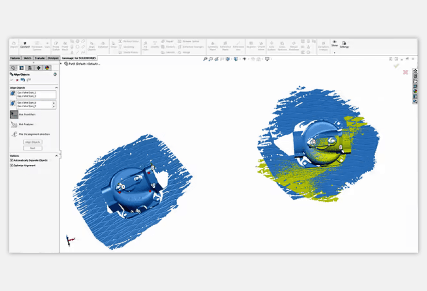 Geomagic for Solidworks Anwendungen Punktwolken