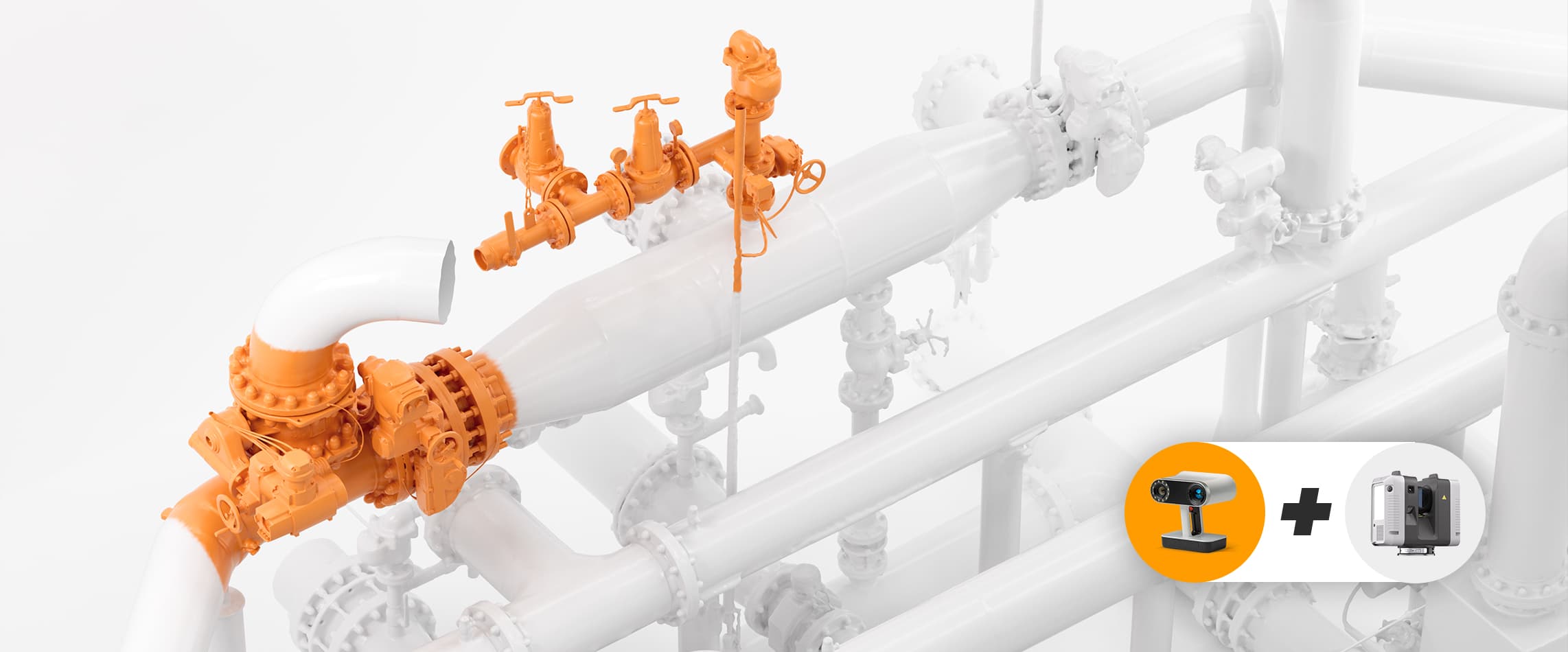 Artec Ray II und Leo 3D Scandaten Kombination