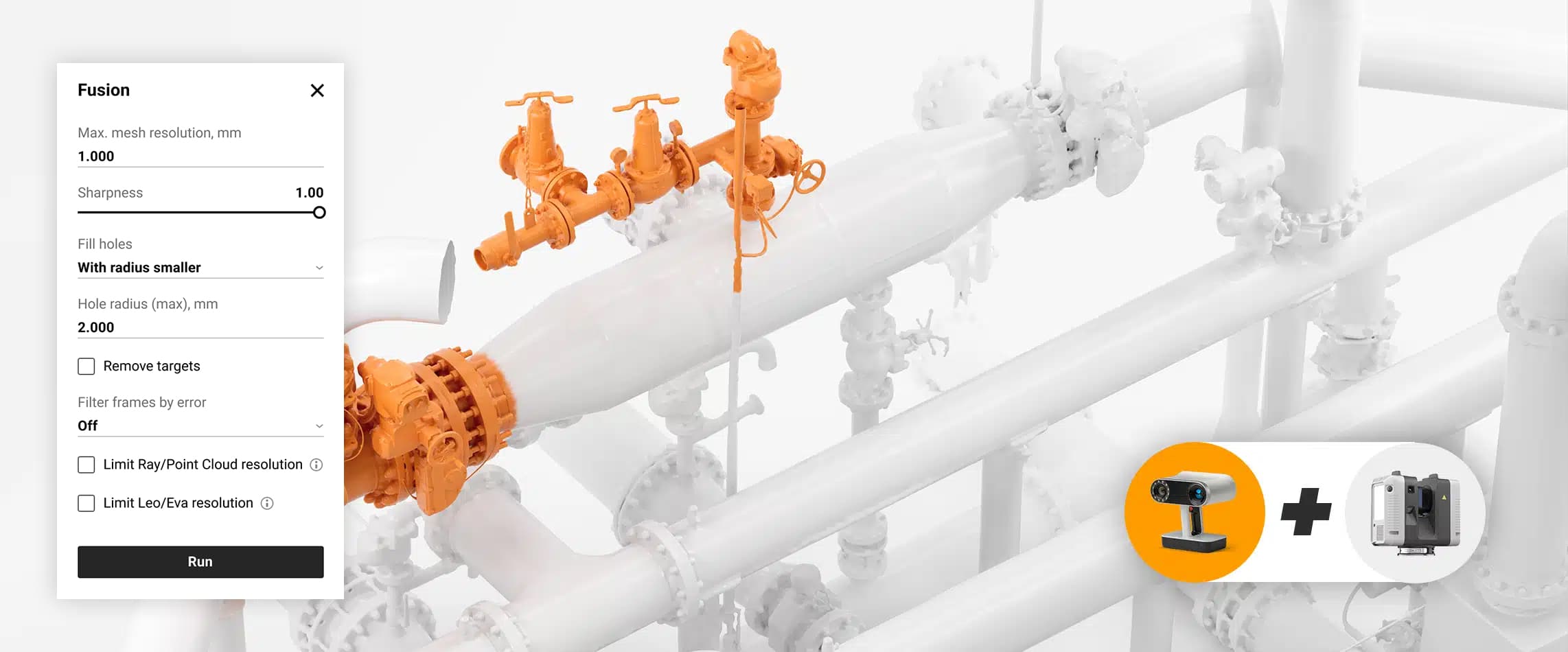 Artec Studio Verarbeitung von Netzdaten verschiedener 3D Scanner