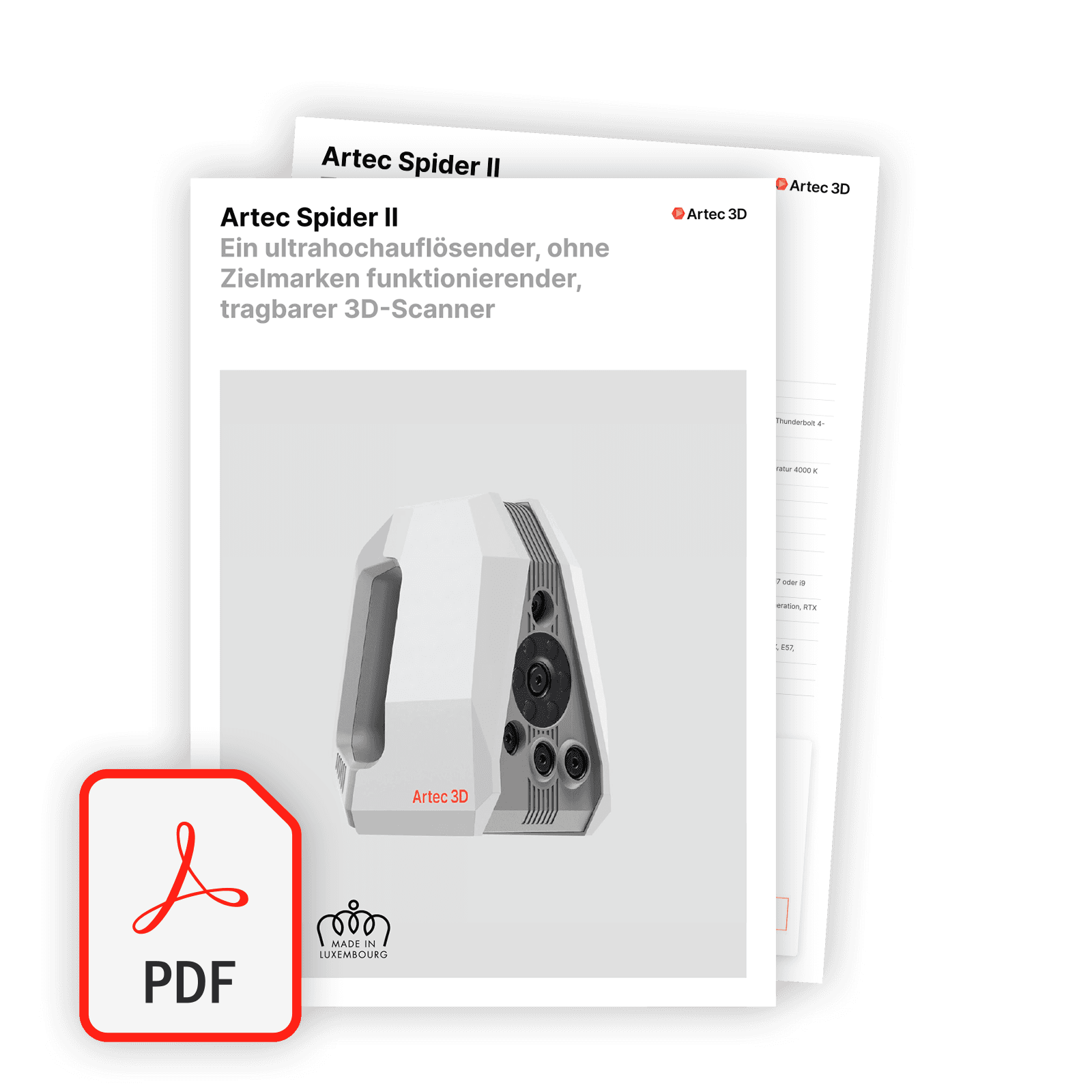 Produktbroschüre 3D Scanner Artec Spider II downloaden
