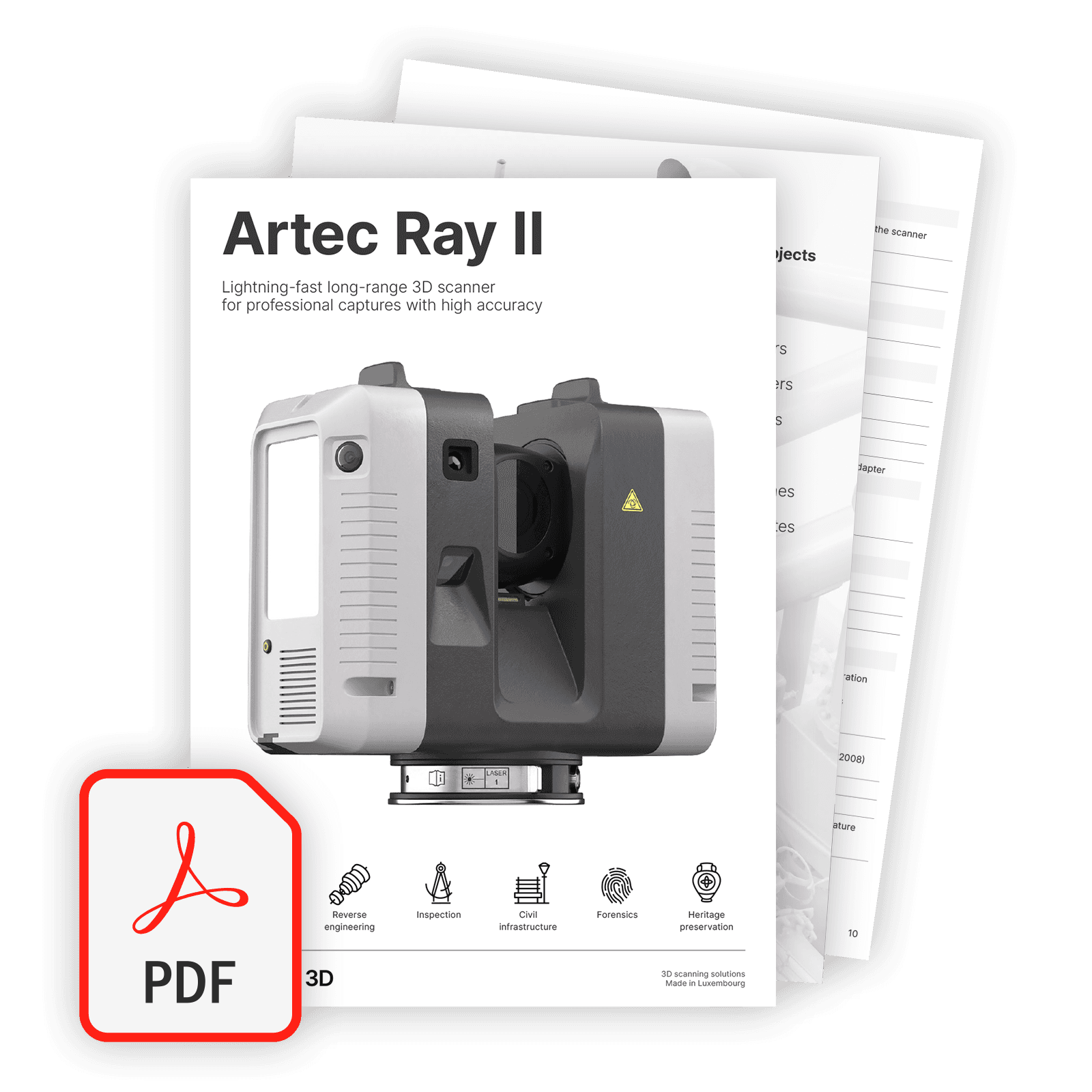 Produktbroschüre 3D Scanner Artec Ray II downloaden