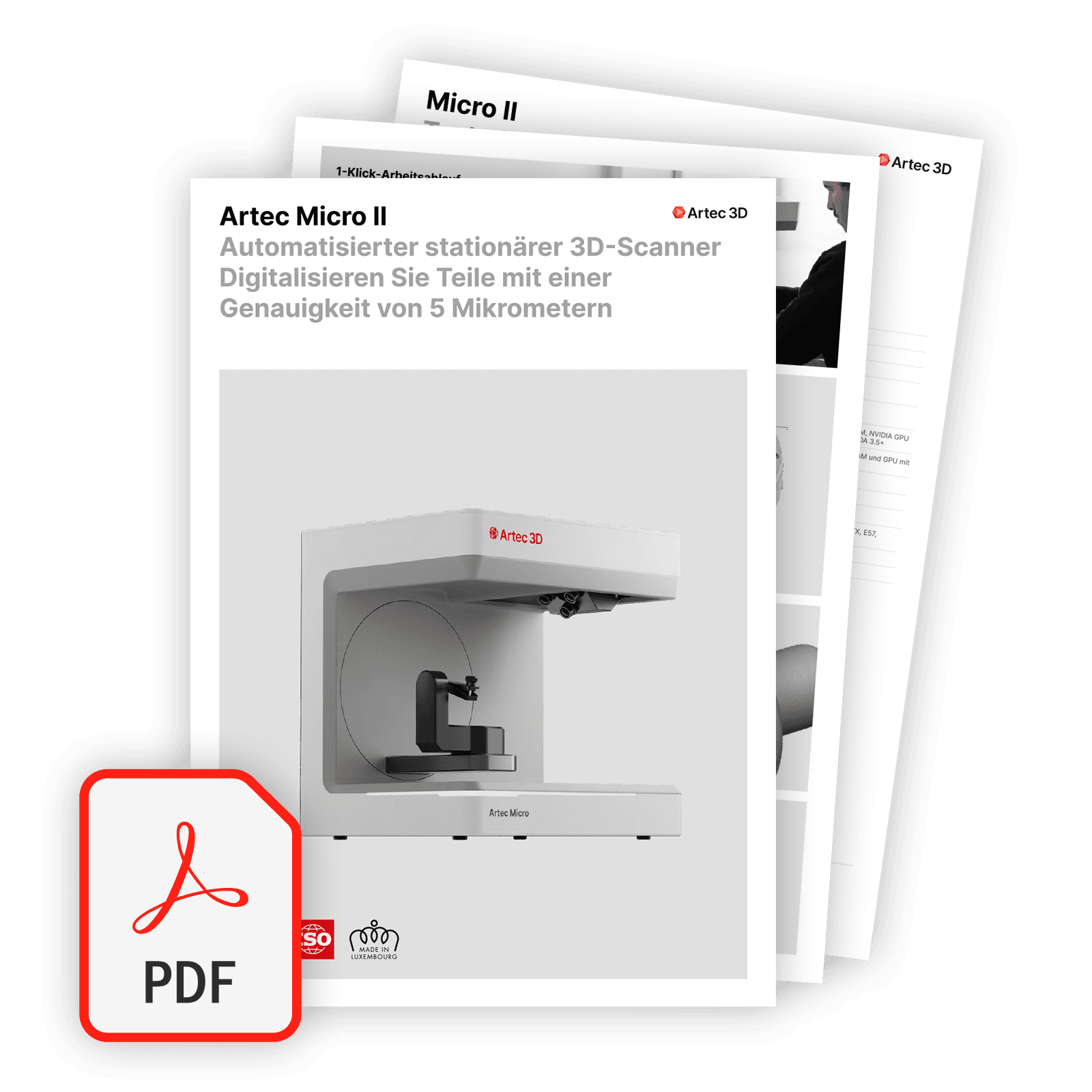 Produktbroschüre 3D Scanner Artec Micro II downloaden
