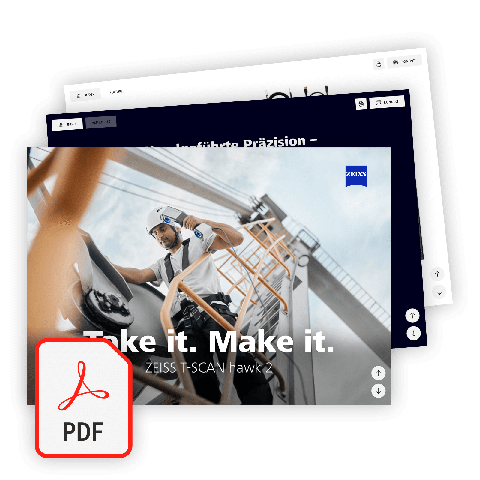 3D Scanner ZEISS T-SCAN hawk 2 Produktbroschüre downloaden