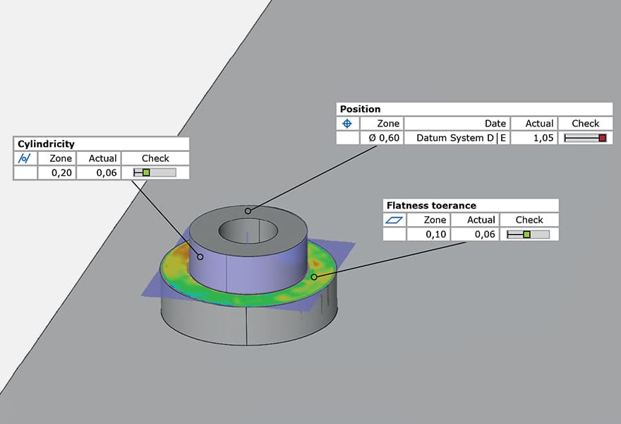 ZEISS Inspect Inspektion von Form- und Lagetoleranzen (GD&T)