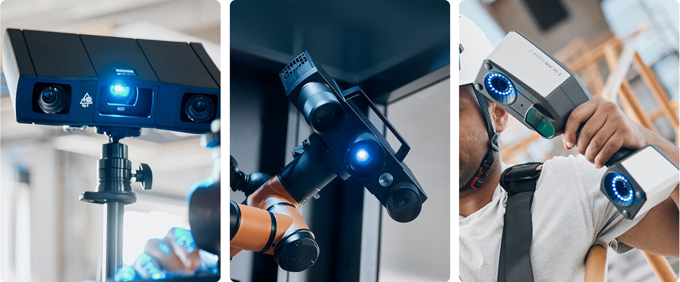 ZEISS Inspect mit GOM Scan 1, ATOS Q und T-SCAN hawk 2