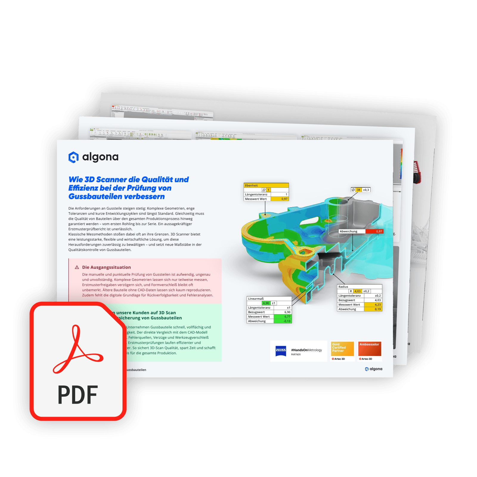 Whitepaper Download: Wie 3D Scanner die Qualität und Effizienz bei der Prüfung von Gussbauteilen verbessern