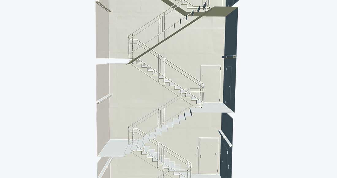 3D Scanbeispiel Artec Ray II: Treppenhaus