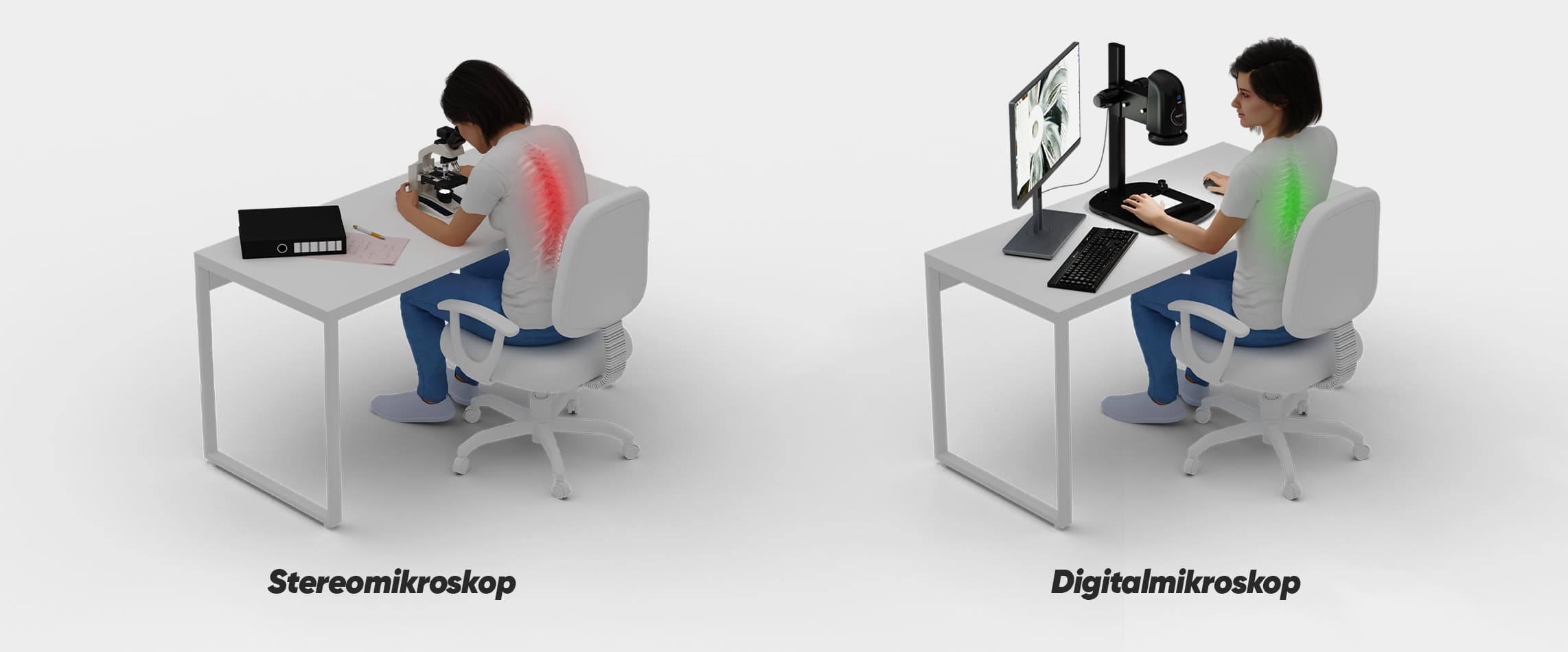 Digitalmikroskope verbessern Ergonomie und Komfort für Anwender