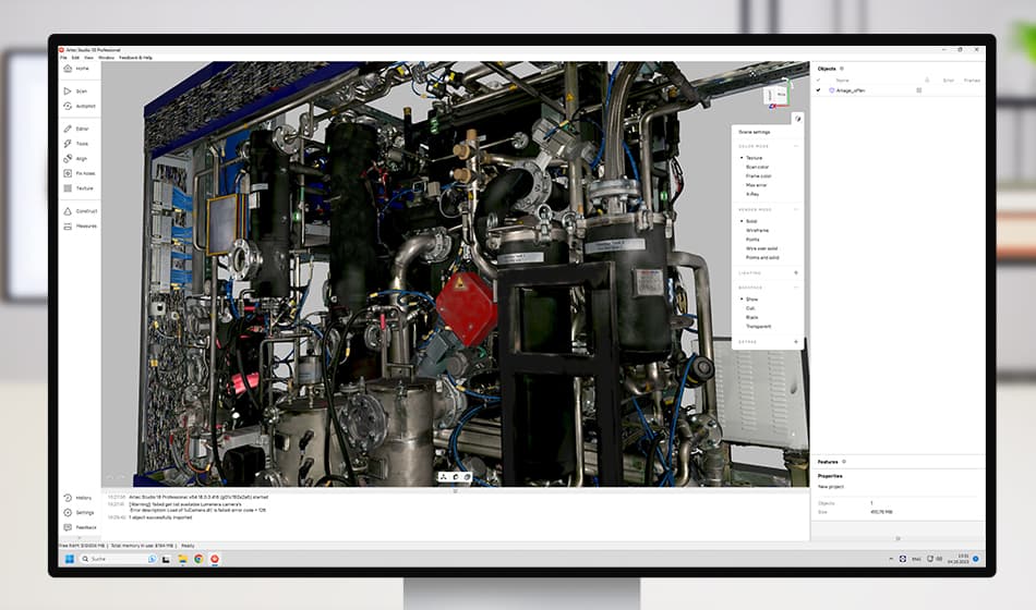 Softwareverarbeitung der 3D Scans