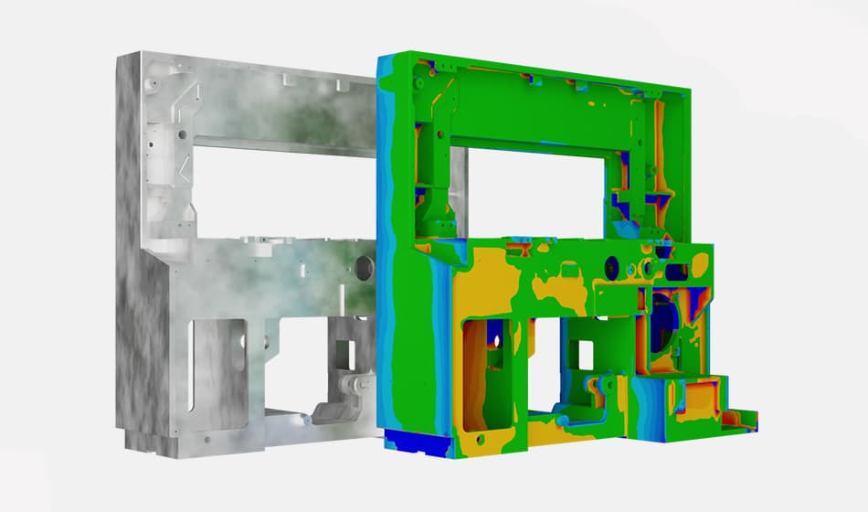 Aufmaßkontrolle von Rohgussteilen mit 3D Scannern Messtechnik