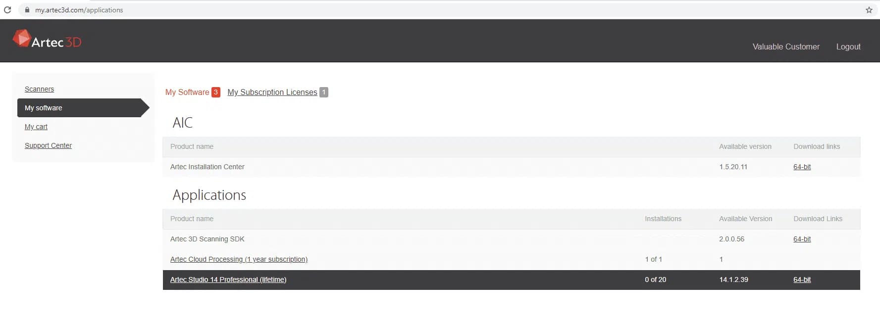 Artec Studio Download Upgrade